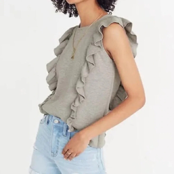 Madewell Tops - Madewell - Ruffled Sweater Tank size medium